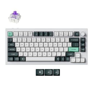 KEYCHRON Tipkovnica Q1 HE bežična magnetska QMK Hall efekt (Q1H-P1-UK), bijela