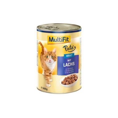 MULTIFIT Cat Adult losos 400 g, pate konzerva