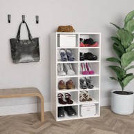 Stalak za cipele bijeli 54 x 34 x 100 cm od iverice