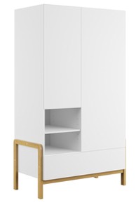 Dječji ormar Victor, bijeli, 180×100×55 cm
