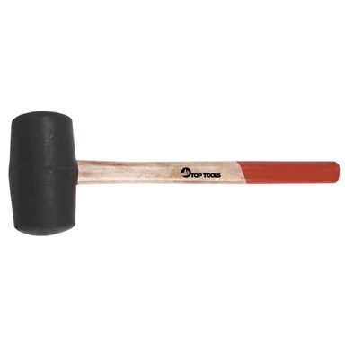 TOP TOOLS Gumeni čekić s drvenom drškom, 400 g, 60 mm