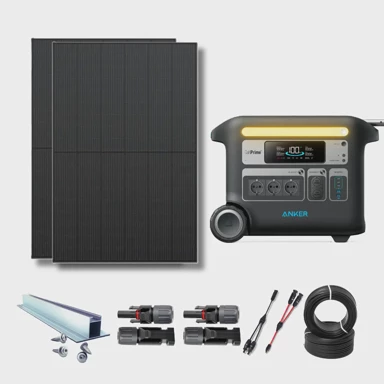 ANKER SOLIX Solarni set za vikendice 2kWh, F2000 + 2×440W (880W)