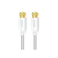 SINOX Kabel SXV9102, satelitski F-kon (M) – F-kon (M), 2 m, bijeli
