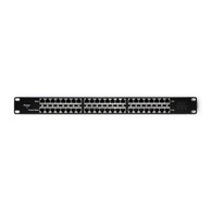 QOLTEC Prespojni panel 54477, 48V, 24 porta, crni