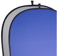 WALIMEX Pozadina 2in1, siva/plava, 180x210cm