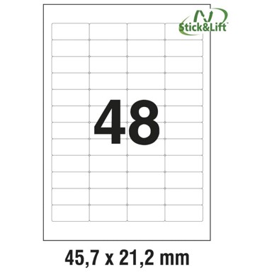 ZWECKFORM Etikete ILK 45,7x21,2 mm odljepljive L4736REV-25 25 listova