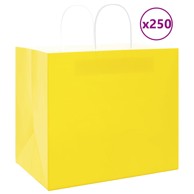 Papirnate vrećice 250 kom s ručkama 32x22x28 cm, žute