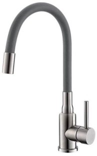 ALVEUS Kuhinjska slavina Flexa, krom mat, siva