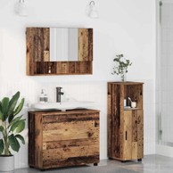 Set namještaja za kupaonicu 3 komada staro drvo 76.5 x 35 x 64 cm
