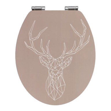 WENKO WC daska od bambusovog drveta s pločom od drvenih vlakana Stag, 44 x 37,5 cm