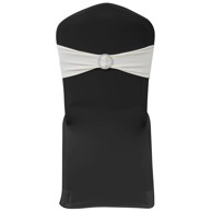 Set rastezljivih dekorativnih traka za stolice s dijamantnom kopčom, 25 kom, krem