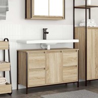 Ormarić za umivaonik s ladicama sonoma hrast 90x34,5x60 cm