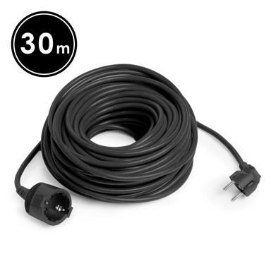 DELIGHT Produžni kabel Power, 30 m, 16A, crni