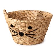 COMPACTOR Dječja kutija za pohranu Cat ø 35x26 cm, prirodna boja, vodeni zumbul