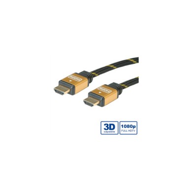 ROLINE Kabel s mrežom HDMI, 3 m, pozlaćeni 