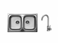 SINK SOLUTION Set sudoper i slavina Valleta, inox