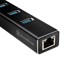 SILVERSTONE USB hub SST-EP04 3-Port USB 3.0 s Gigabit Ethernetom, crni SST-EP04