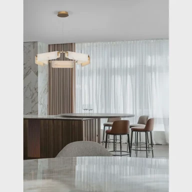 NOVA LUCE Visilica Aider LED 45 W, 3000 K, 2707 lm NL9019759, brass gold