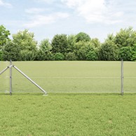 Set stupova ograde 2/1, galvanizirani čelik, 25 x 0,5 m