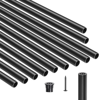 VEVOR Stubište Balusteri Okruži Cijev 19x813 mm Crna