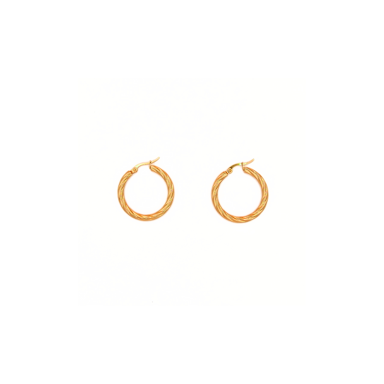 IMMACULATI Naušnica Torqueo E G, nehrđajući čelik, pozlata 18K