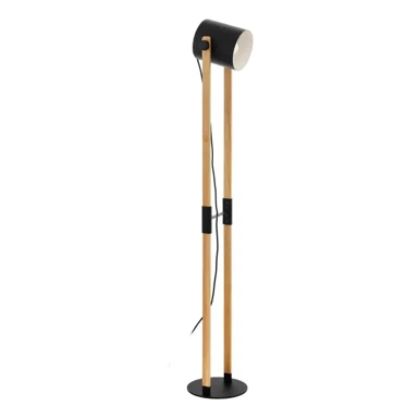EGLO Stajaća lampa 1xe27 drvo/crna/krem hornwood 43521