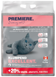 PREMIERE Pijesak za mačke EXCELLENT, 14,4 kg