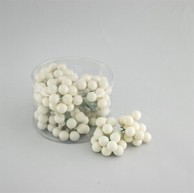 Staklene kuglice na žici, ø 2 cm, 144 kom, bijele