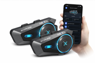 FARROT Moto interkom Rider D10, Mesh Bluetooth 5.4, 4 korisnika, domet 1.6 km, IPX7