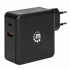 MANHATTAN Kućni punjač 180214, Dual, PD, 60W, 1xUSB-C, 1xUSB-A, crni