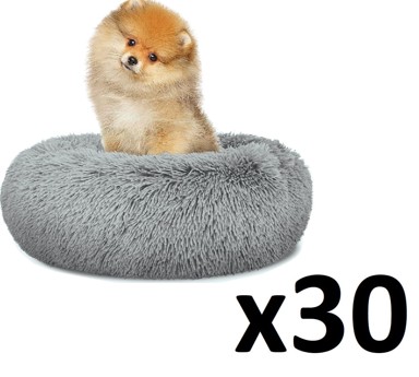 Plišani krevet S 40 cm, svijetlo sivi