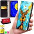 BLUEMOON Preklopna maskica za Oppo A5X, s foto tiskom, sa zaštitnim staklom 9H