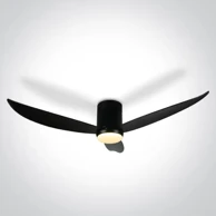 Ventilator sa LED svjetiljkom, crni, 29 W + 15 W, CCT, IP20, 230 V, DM6322C/B/V