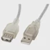 LANBERG USB kabel CA-USBE-12CC-0018-TR, USB 2.0, USB A, proziran, 1.8m