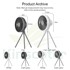 Prijenosni ventilator DQ212 s baterijom, sivi