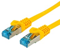 Profesionalni SF/UTP CAT5E patch kabel 7 m žuti logon
