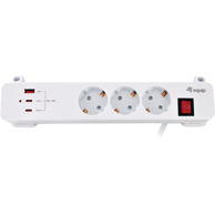 EQUIP Produžni kabel 245556, 2 m, 3 utičnice, bijeli