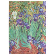 PAPERBLANKS Notes PB8204-0, s gumicom, crte, Midi, 13 x 18 cm, 72 lista, Van Gogh Irises