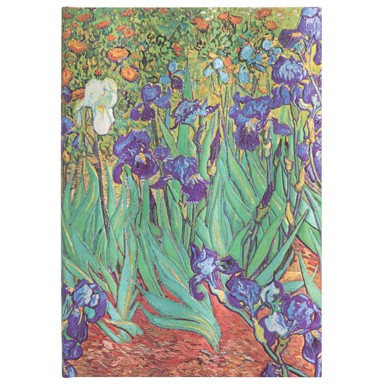 PAPERBLANKS Notes PB8204-0, s gumicom, crte, Midi, 13 x 18 cm, 72 lista, Van Gogh Irises