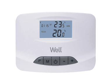 WELL Sobni termostat, digitalni, LCD, programabilni