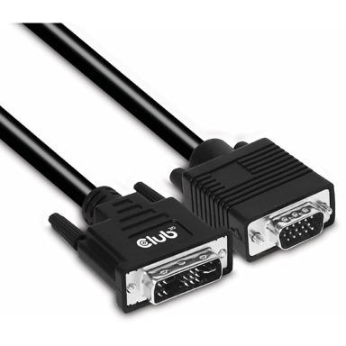CLUB3D DVI-A na VGA kabel M/M, 3 m, crni