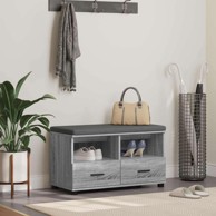 Klupa za hodnik s jastukom 80x38x46 cm, siva sonoma