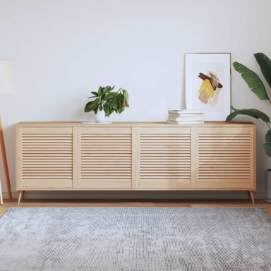 Vrata sa žaluzinama 4 kom od masivne borovine 61,5 x 59,4 cm