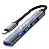 QOLTEC USB-C hub adapter, 4 u 1, USB 3.1, USB 3.0, 3× USB 2.0
