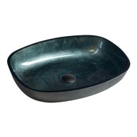SAPHO Umivaonik Kvaore 54x39,5 cm, stakleni, petrolej zeleni