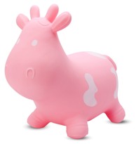 Skakalica kravica, gumena, roza, 57 cm