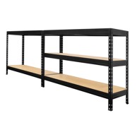 Regal za teški teret Praktik 180x100x50 cm 5 polica nosivost 1500kg crna