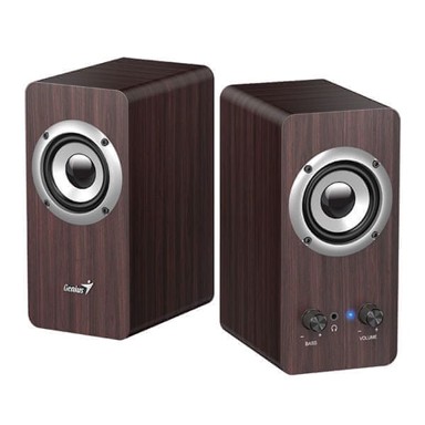 GENIUS Zvučnici SP-HF400, 2.0, 10 W, 3.5 mm, tamno drvo