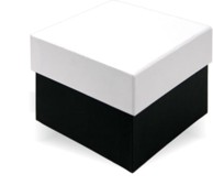 Poklon kutija, crno-bijela