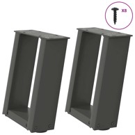 Noge za stolić u obliku slova U 2 kom antracit 30x(30-31) cm
